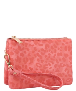 Leopard Convertible Clutch Crossbody Bag TD0030 CORAL